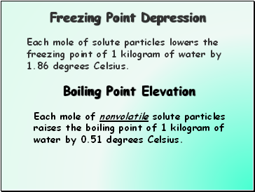 Freezing Point Depression