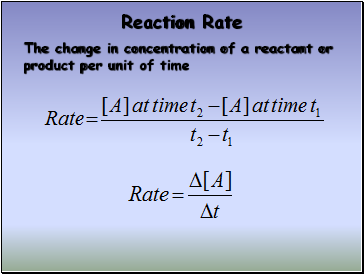 Reaction Rate