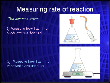 Measuring rate of reaction