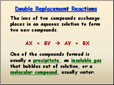 Double Replacement Reactions