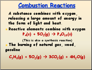 Combustion Reactions