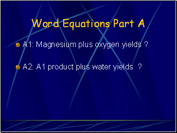 Word Equations