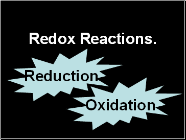 Redox Reactions.
