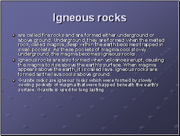 Igneous rocks