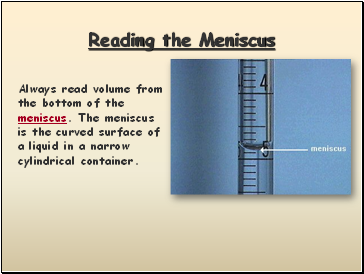 Reading the Meniscus