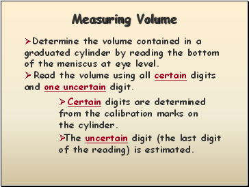 Measuring Volume