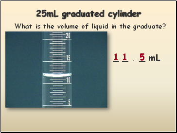 25mL graduated cylinder