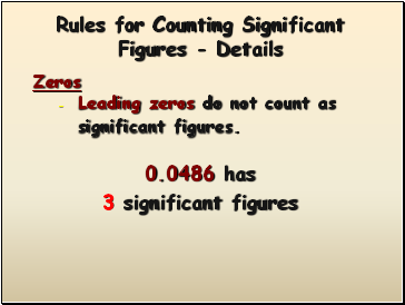 Rules for Counting Significant Figures - Details