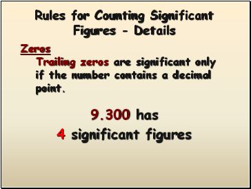 Rules for Counting Significant Figures - Details