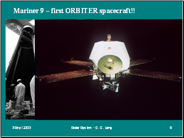 Mariner 9 – first ORBITER spacecraft!!