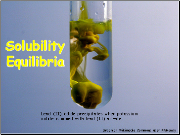 Solubility Equilibria