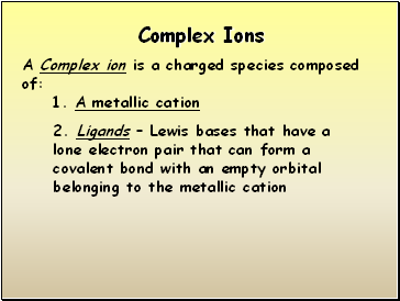 Complex Ions