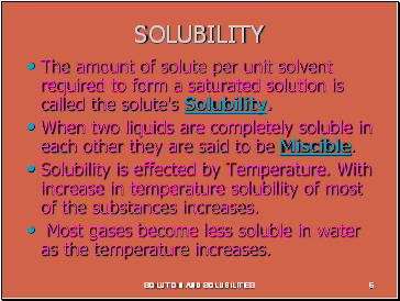 Solubility