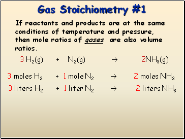 Gas Stoichiometry