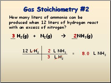 Gas Stoichiometry #2