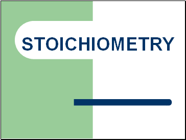 Stoichiometry