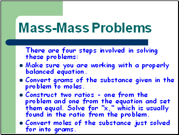 Mass-Mass Problems