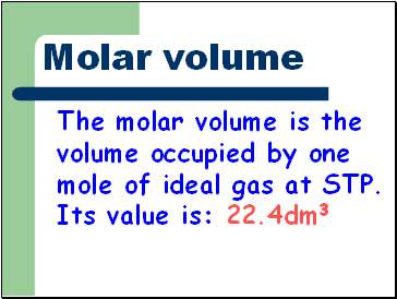 Molar volume