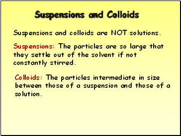 Suspensions and Colloids