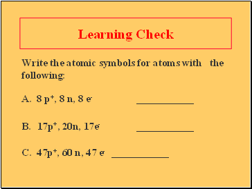 Learning Check