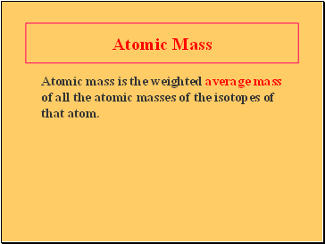 Atomic Mass