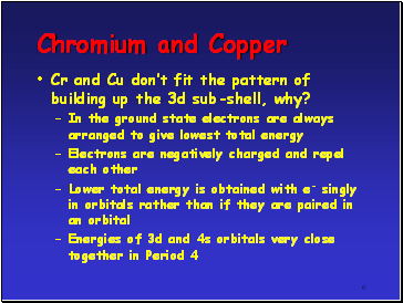Chromium and Copper