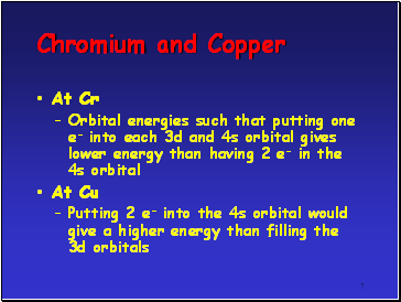 Chromium and Copper