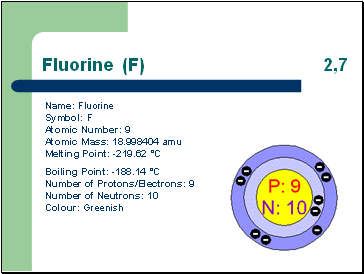 Fluorine (F) 2,7