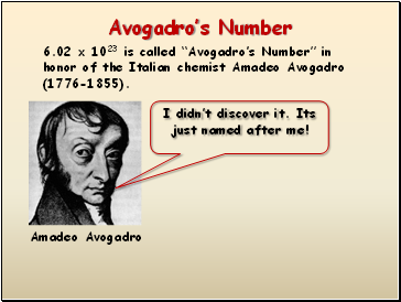 Avogadros Number