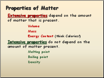 Properties of Matter