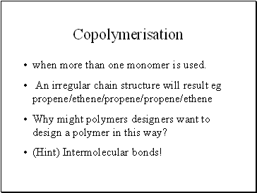 Copolymerisation