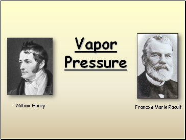 Vapor Pressure of Solutions