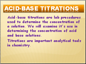 Acid-Base Titrations