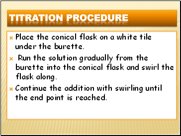 Titration Procedure