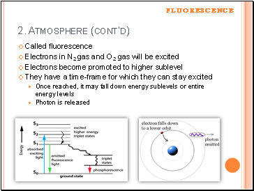 Atmosphere (contd)