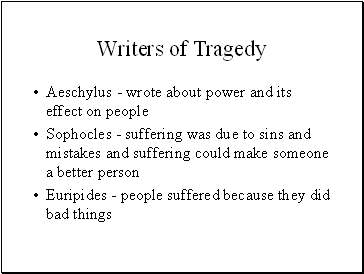 Writers of Tragedy