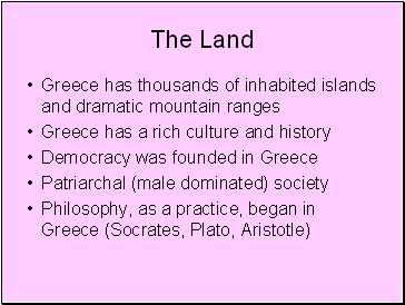 The Land