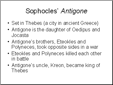 Sophocles’ Antigone