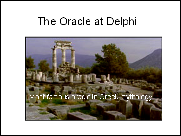 The Oracle at Delphi