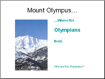 Mount Olympus