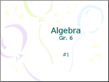 Algebra