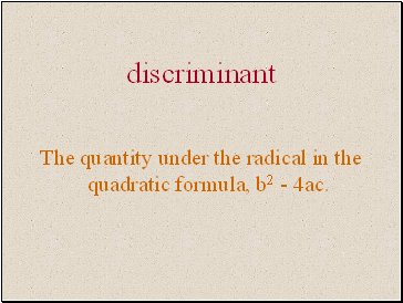 Discriminant