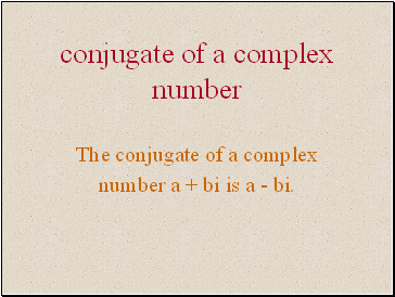 Conjugate of a complex number