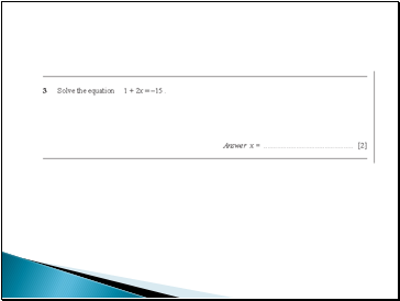 Algebra revision