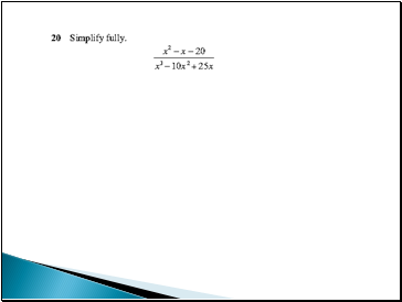 Algebra revision