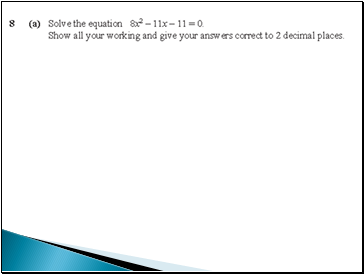 Algebra revision