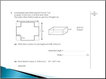 Algebra revision