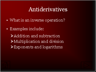 Antiderivatives