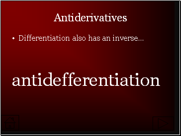 Antiderivatives