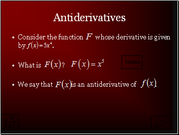 Antiderivatives